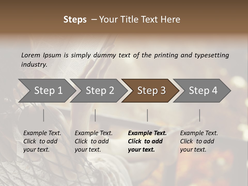 A Woman Reading A Book In A Hammock PowerPoint Template