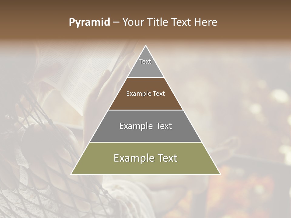 A Woman Reading A Book In A Hammock PowerPoint Template