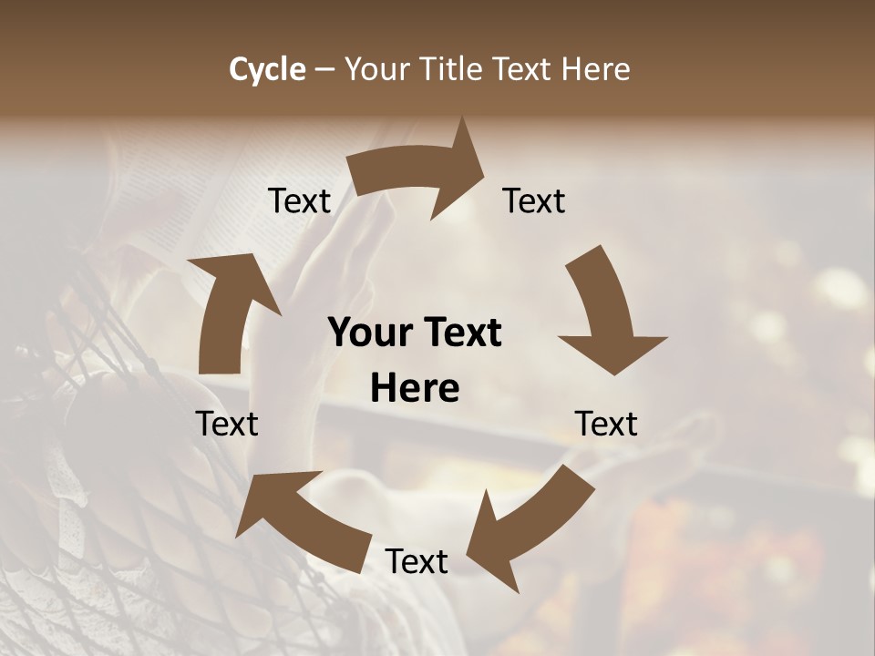 A Woman Reading A Book In A Hammock PowerPoint Template