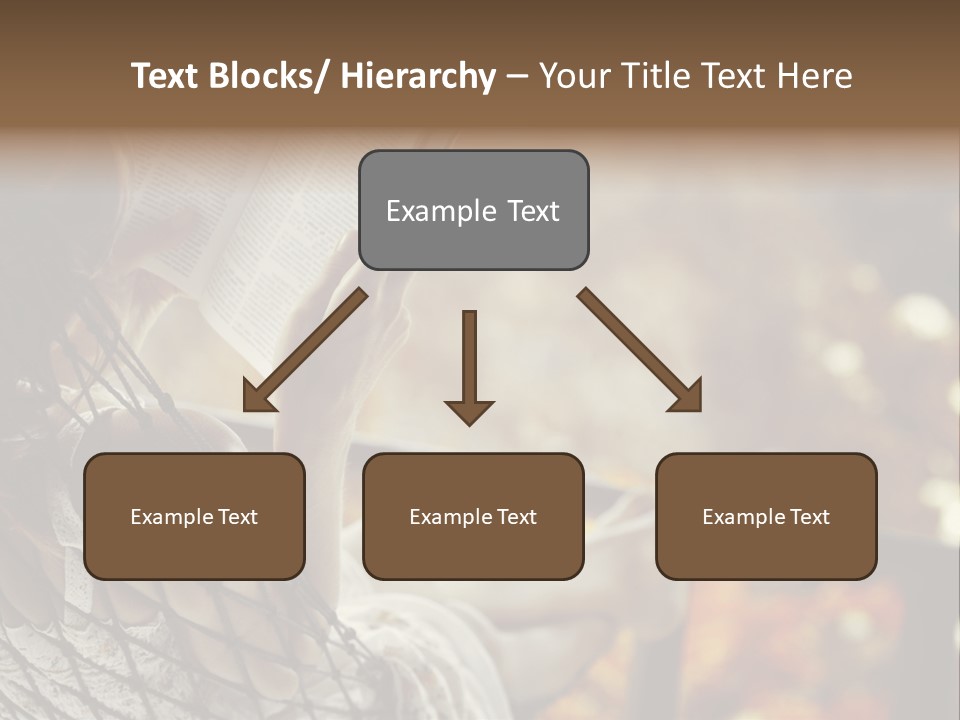 A Woman Reading A Book In A Hammock PowerPoint Template