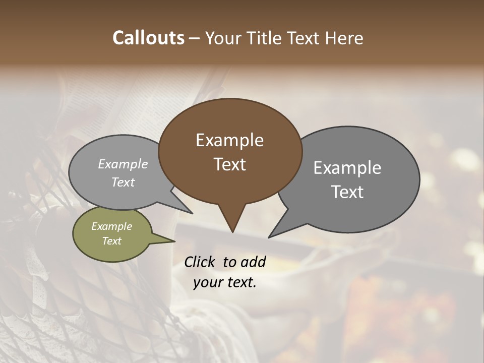 A Woman Reading A Book In A Hammock PowerPoint Template