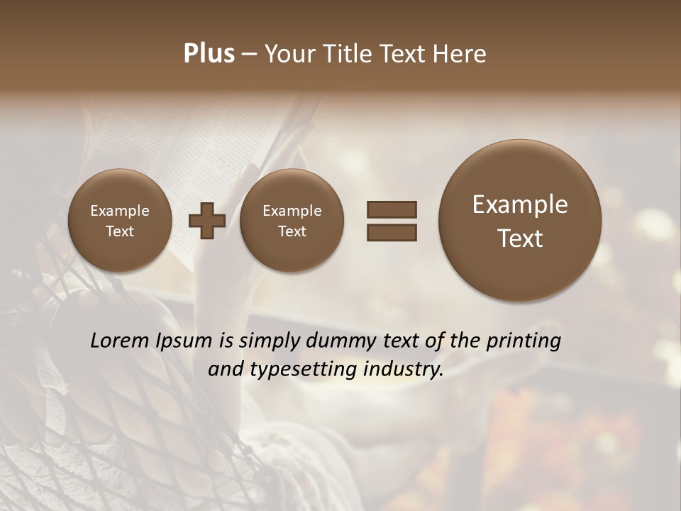 A Woman Reading A Book In A Hammock PowerPoint Template