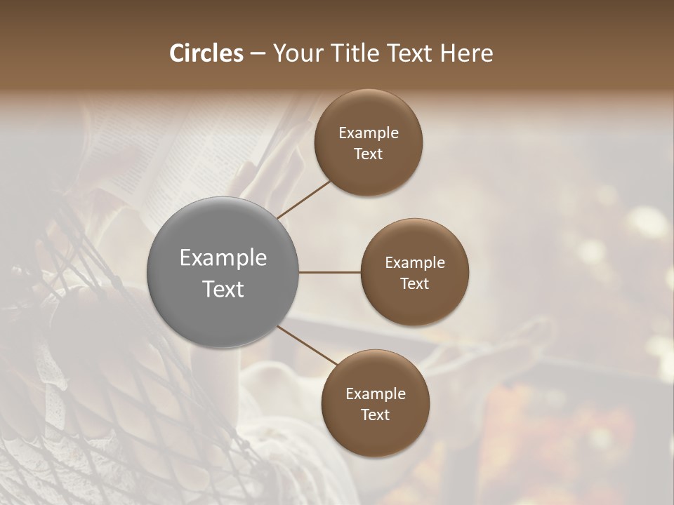 A Woman Reading A Book In A Hammock PowerPoint Template