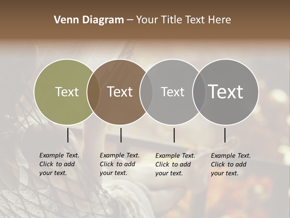A Woman Reading A Book In A Hammock PowerPoint Template
