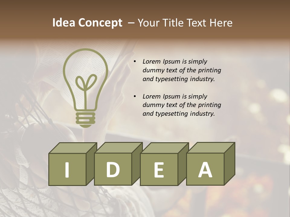 A Woman Reading A Book In A Hammock PowerPoint Template