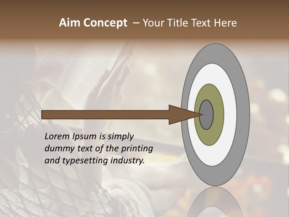 A Woman Reading A Book In A Hammock PowerPoint Template