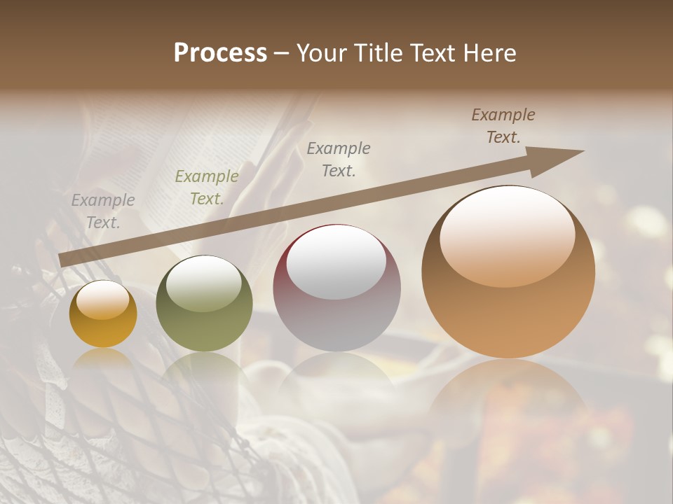 A Woman Reading A Book In A Hammock PowerPoint Template