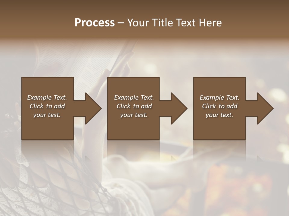 A Woman Reading A Book In A Hammock PowerPoint Template