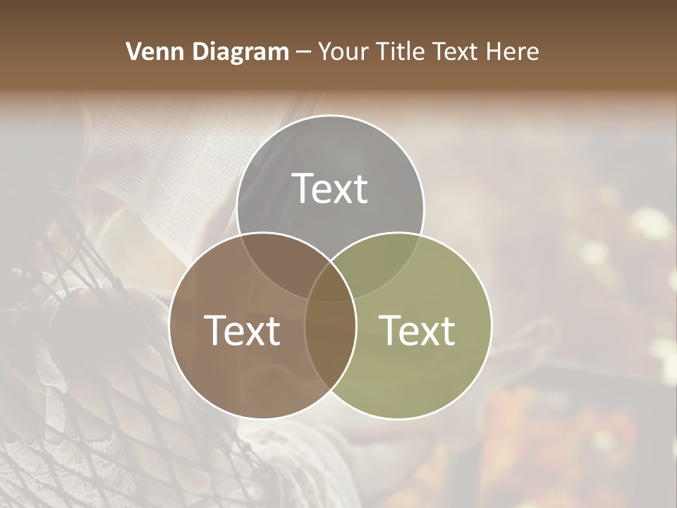 A Woman Reading A Book In A Hammock PowerPoint Template