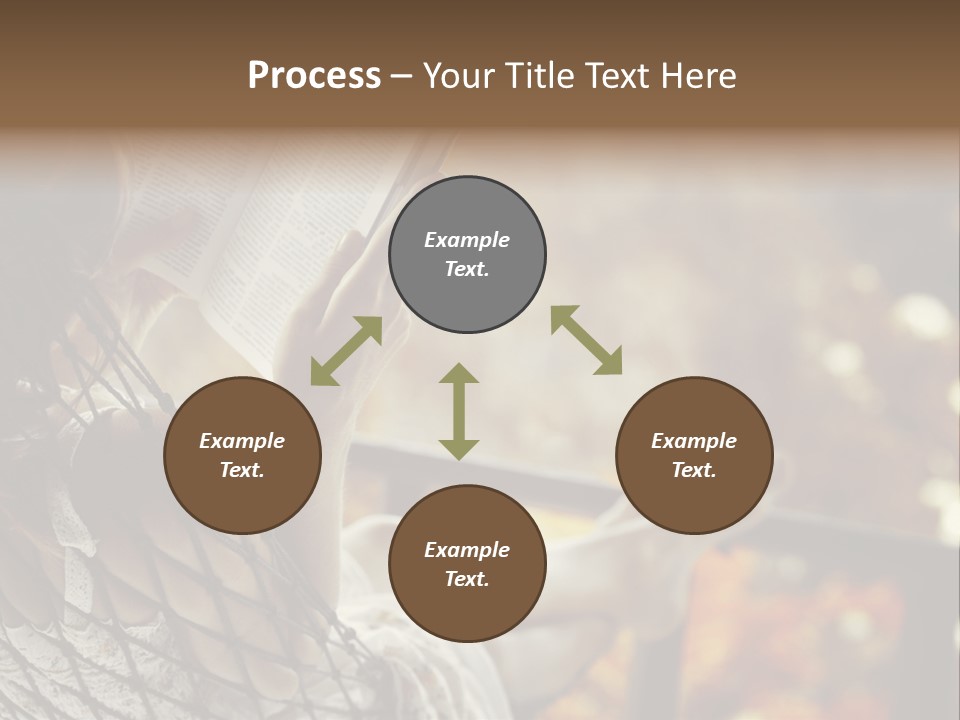 A Woman Reading A Book In A Hammock PowerPoint Template