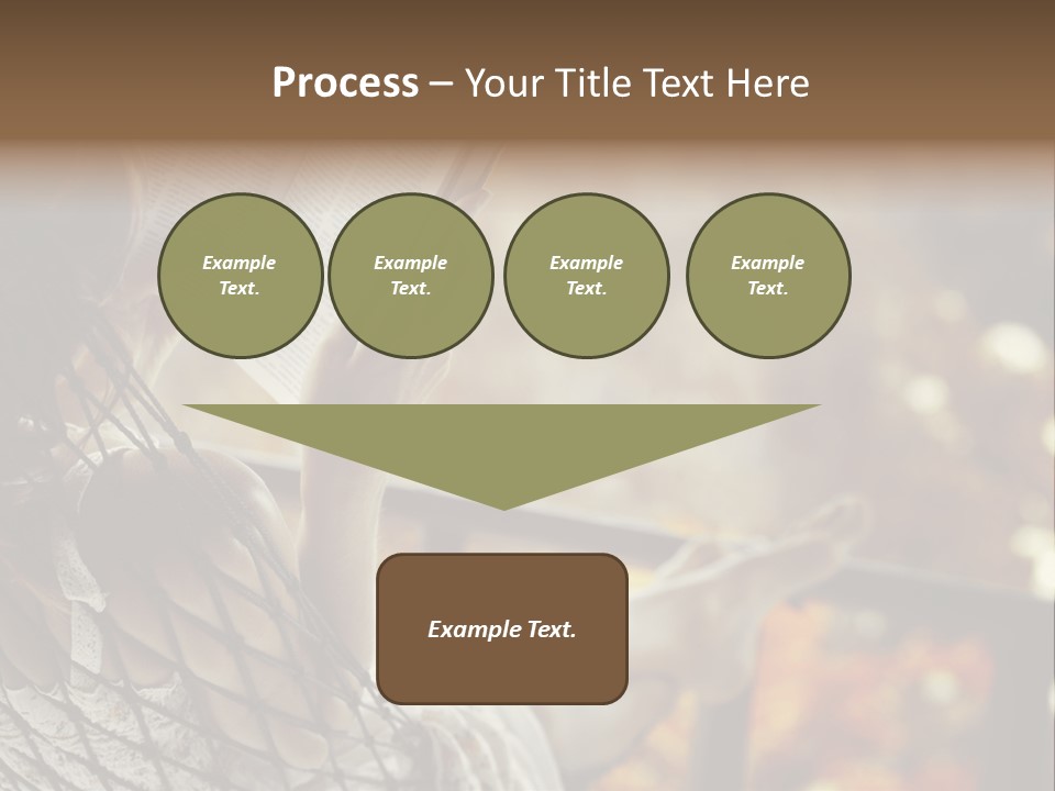 A Woman Reading A Book In A Hammock PowerPoint Template