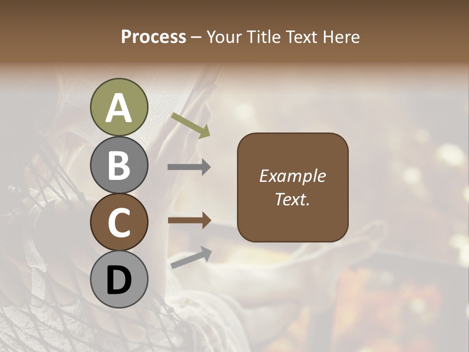 A Woman Reading A Book In A Hammock PowerPoint Template