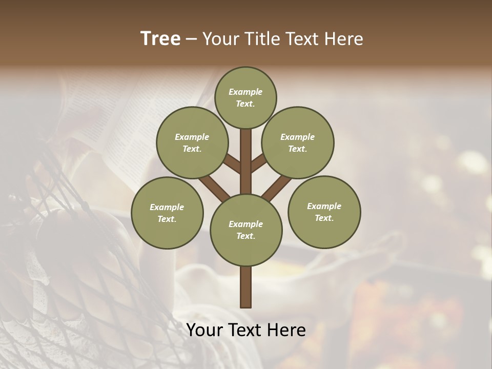 A Woman Reading A Book In A Hammock PowerPoint Template