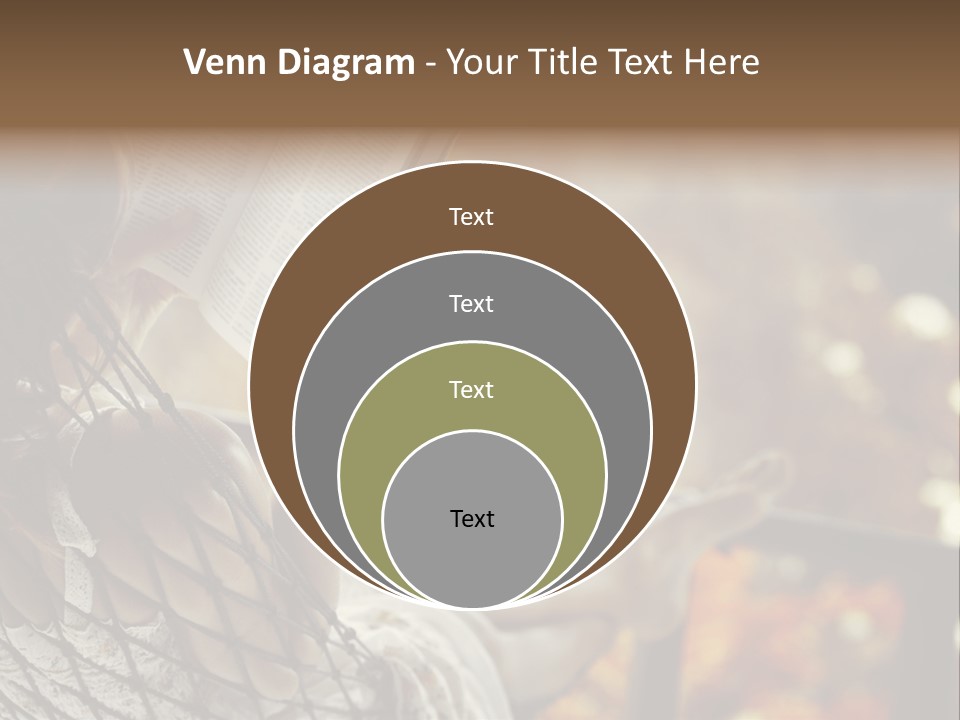 A Woman Reading A Book In A Hammock PowerPoint Template