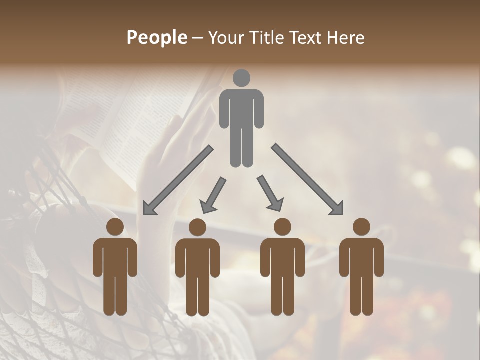 A Woman Reading A Book In A Hammock PowerPoint Template