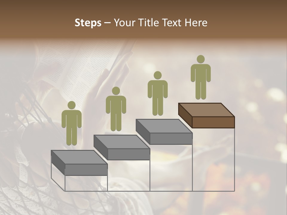 A Woman Reading A Book In A Hammock PowerPoint Template