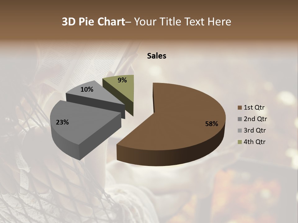 A Woman Reading A Book In A Hammock PowerPoint Template