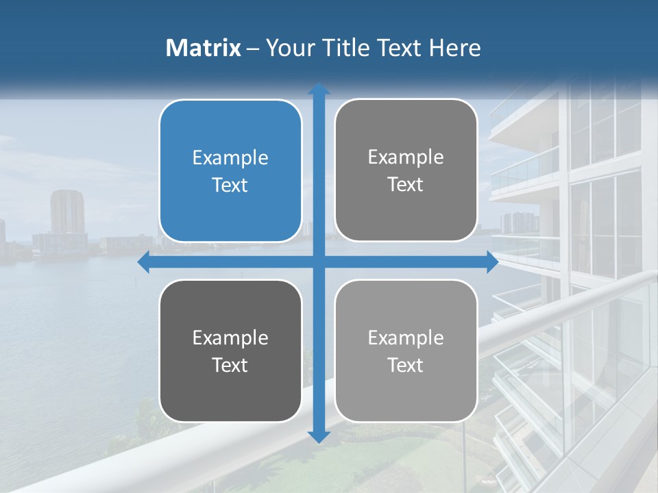 A View Of A Body Of Water From A Balcony PowerPoint Template