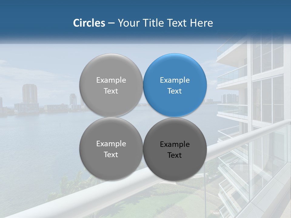 A View Of A Body Of Water From A Balcony PowerPoint Template