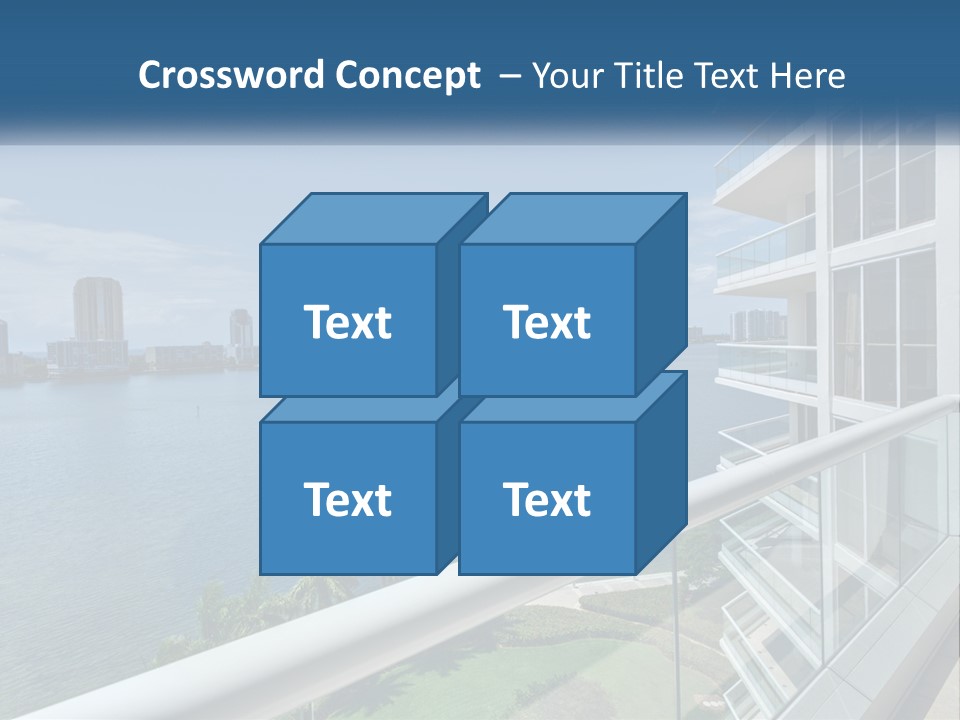 A View Of A Body Of Water From A Balcony PowerPoint Template