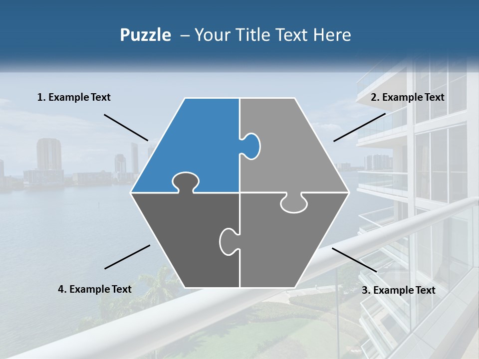 A View Of A Body Of Water From A Balcony PowerPoint Template