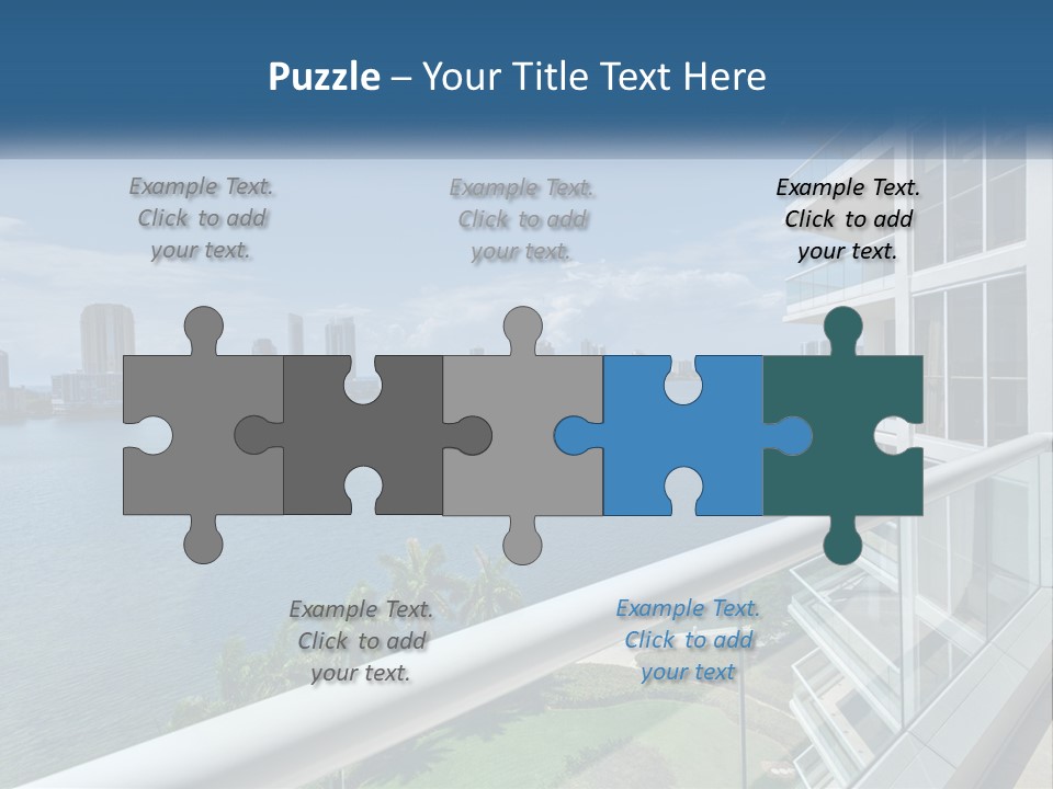 A View Of A Body Of Water From A Balcony PowerPoint Template