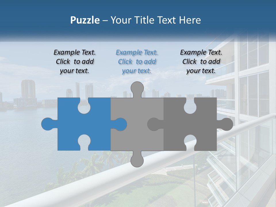 A View Of A Body Of Water From A Balcony PowerPoint Template