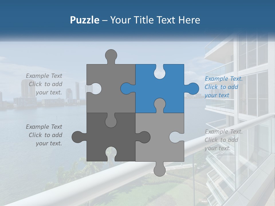 A View Of A Body Of Water From A Balcony PowerPoint Template