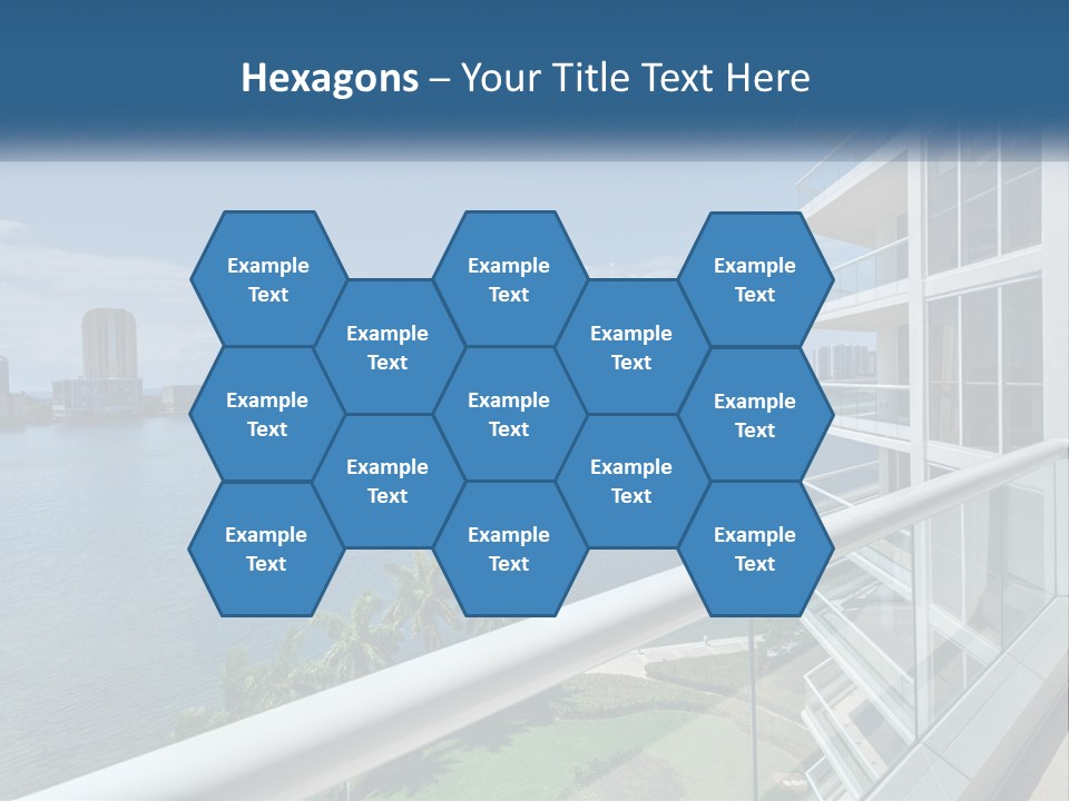 A View Of A Body Of Water From A Balcony PowerPoint Template