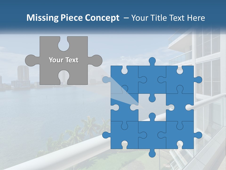 A View Of A Body Of Water From A Balcony PowerPoint Template
