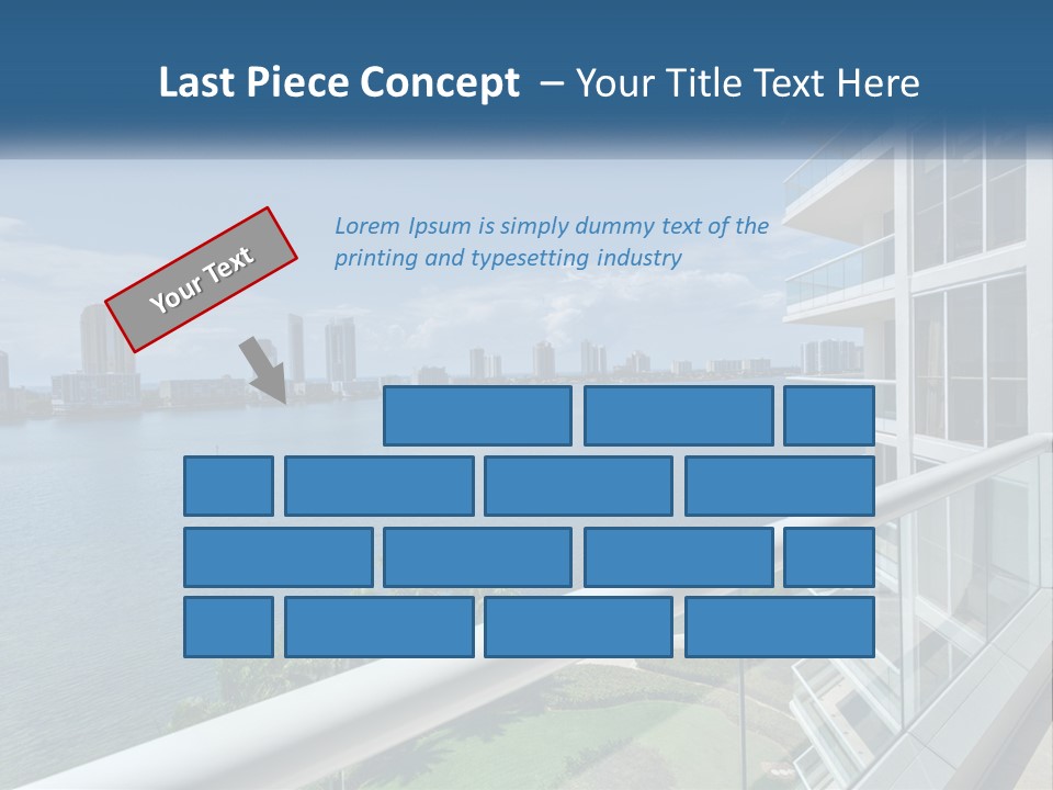 A View Of A Body Of Water From A Balcony PowerPoint Template