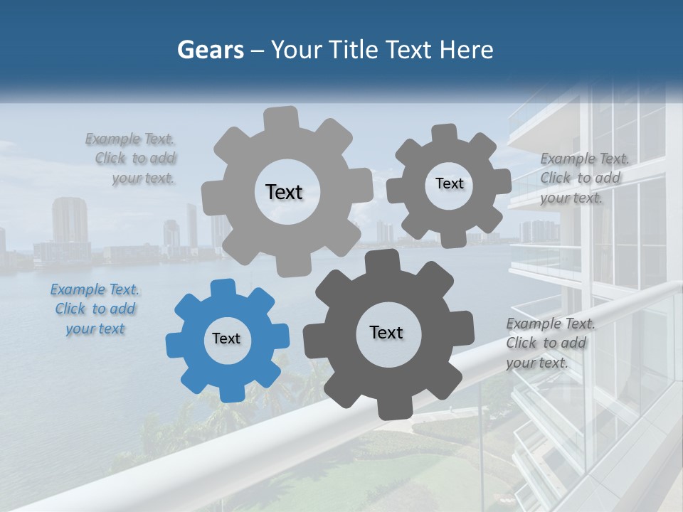 A View Of A Body Of Water From A Balcony PowerPoint Template