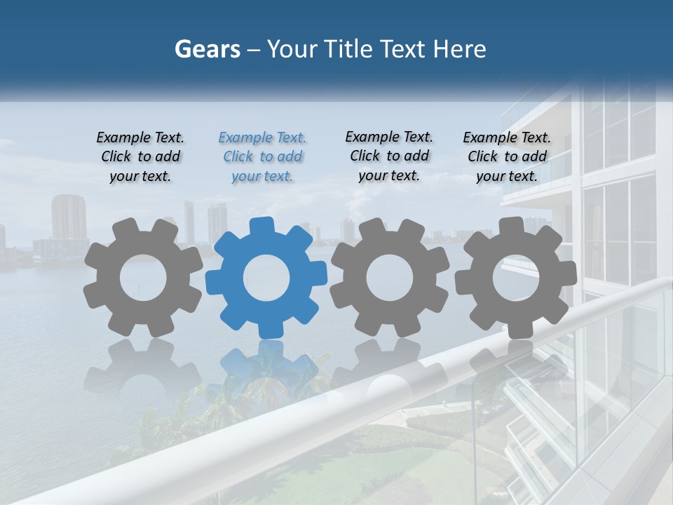 A View Of A Body Of Water From A Balcony PowerPoint Template