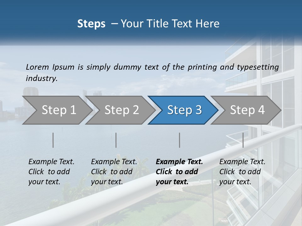 A View Of A Body Of Water From A Balcony PowerPoint Template