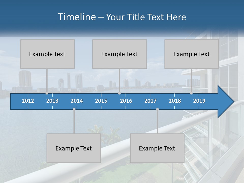 A View Of A Body Of Water From A Balcony PowerPoint Template