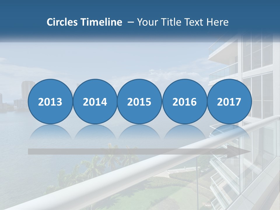 A View Of A Body Of Water From A Balcony PowerPoint Template