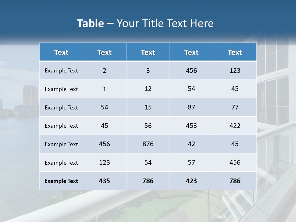 A View Of A Body Of Water From A Balcony PowerPoint Template