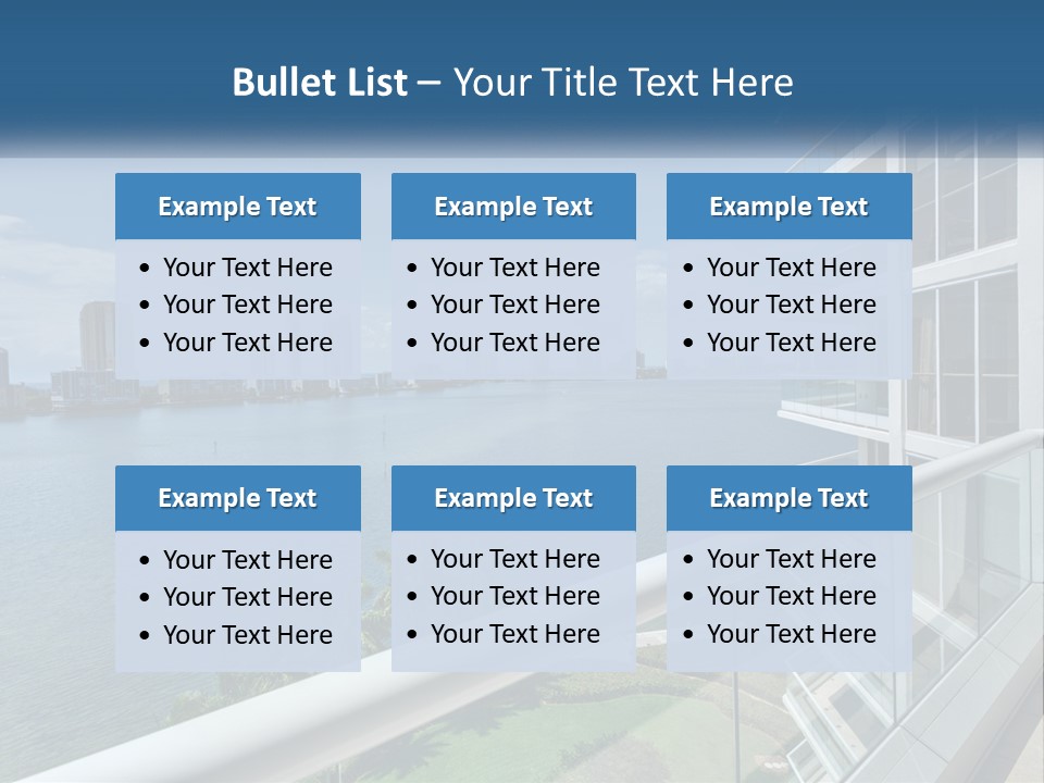 A View Of A Body Of Water From A Balcony PowerPoint Template