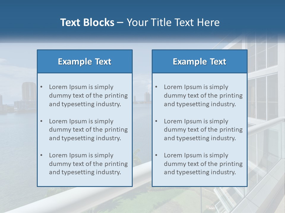 A View Of A Body Of Water From A Balcony PowerPoint Template