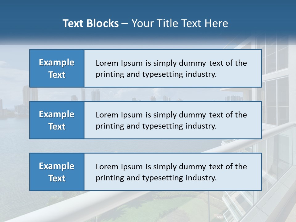A View Of A Body Of Water From A Balcony PowerPoint Template