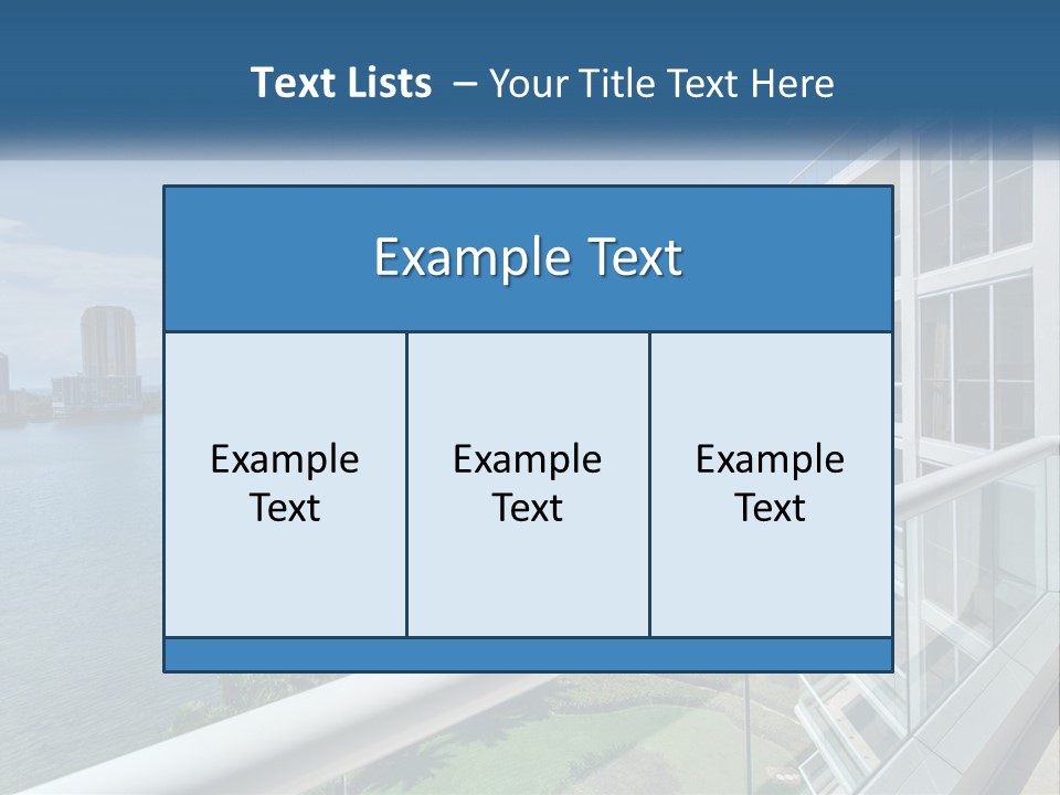 A View Of A Body Of Water From A Balcony PowerPoint Template