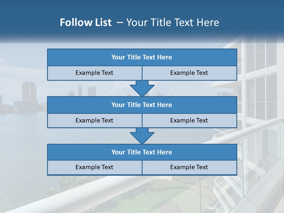 A View Of A Body Of Water From A Balcony PowerPoint Template