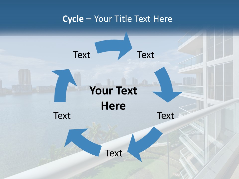A View Of A Body Of Water From A Balcony PowerPoint Template