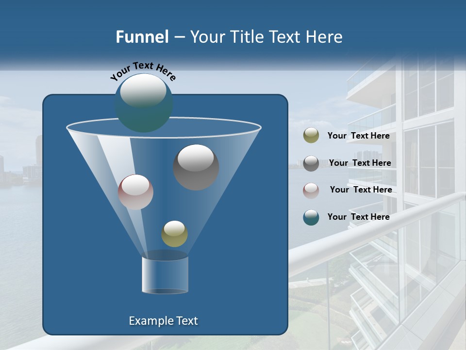 A View Of A Body Of Water From A Balcony PowerPoint Template