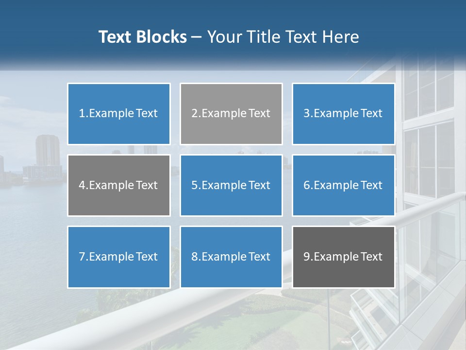 A View Of A Body Of Water From A Balcony PowerPoint Template