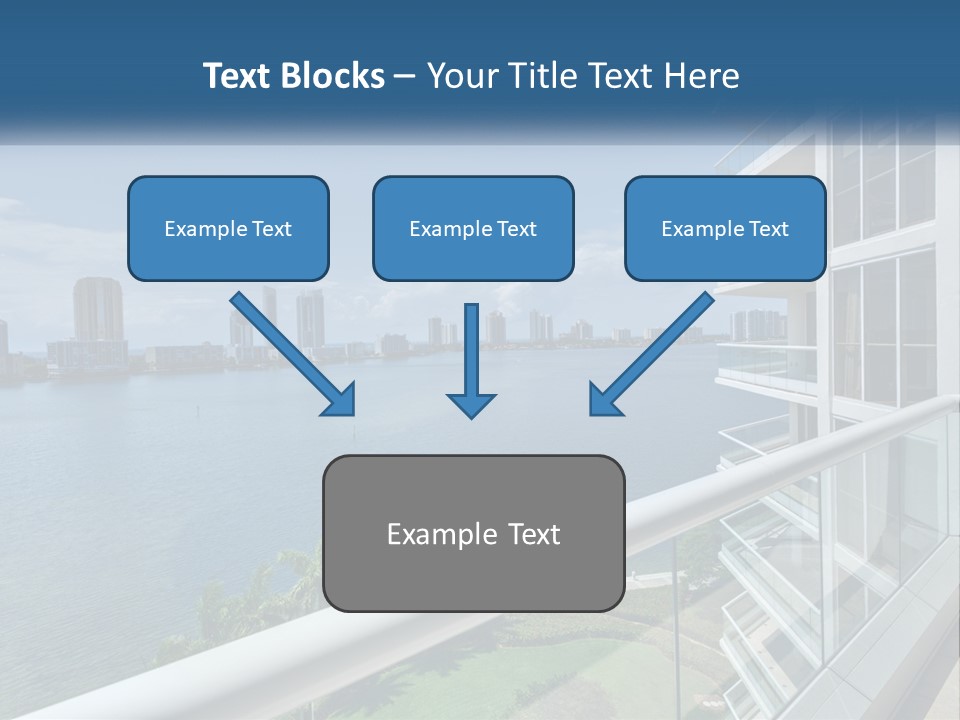 A View Of A Body Of Water From A Balcony PowerPoint Template