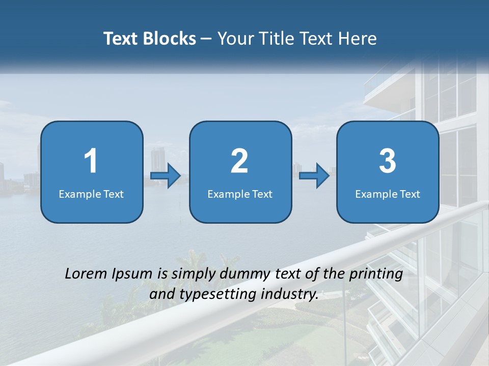 A View Of A Body Of Water From A Balcony PowerPoint Template