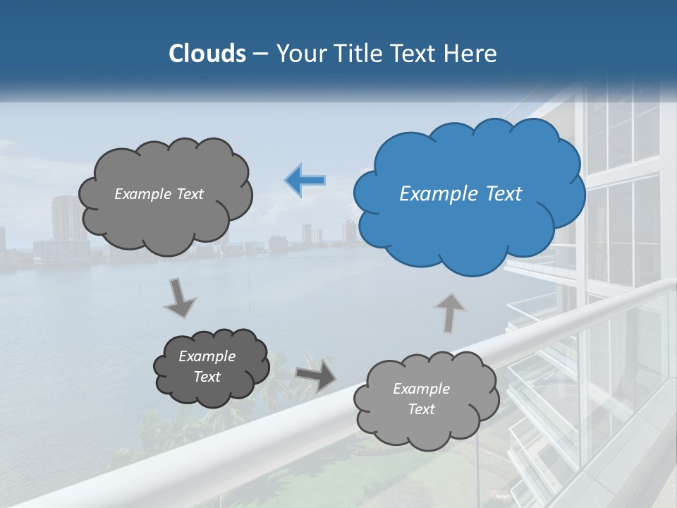 A View Of A Body Of Water From A Balcony PowerPoint Template