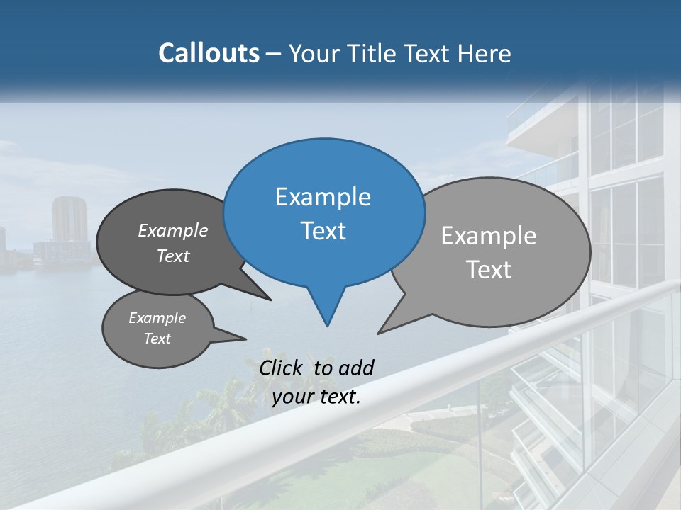 A View Of A Body Of Water From A Balcony PowerPoint Template