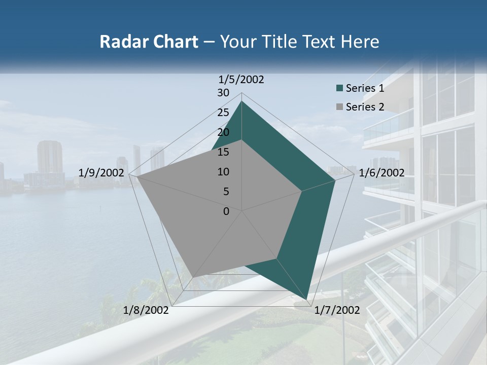 A View Of A Body Of Water From A Balcony PowerPoint Template
